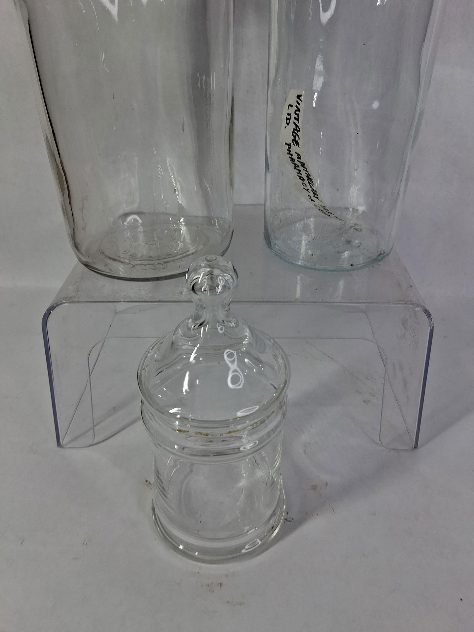 Lidded Glass Apothecary Jars - 3
