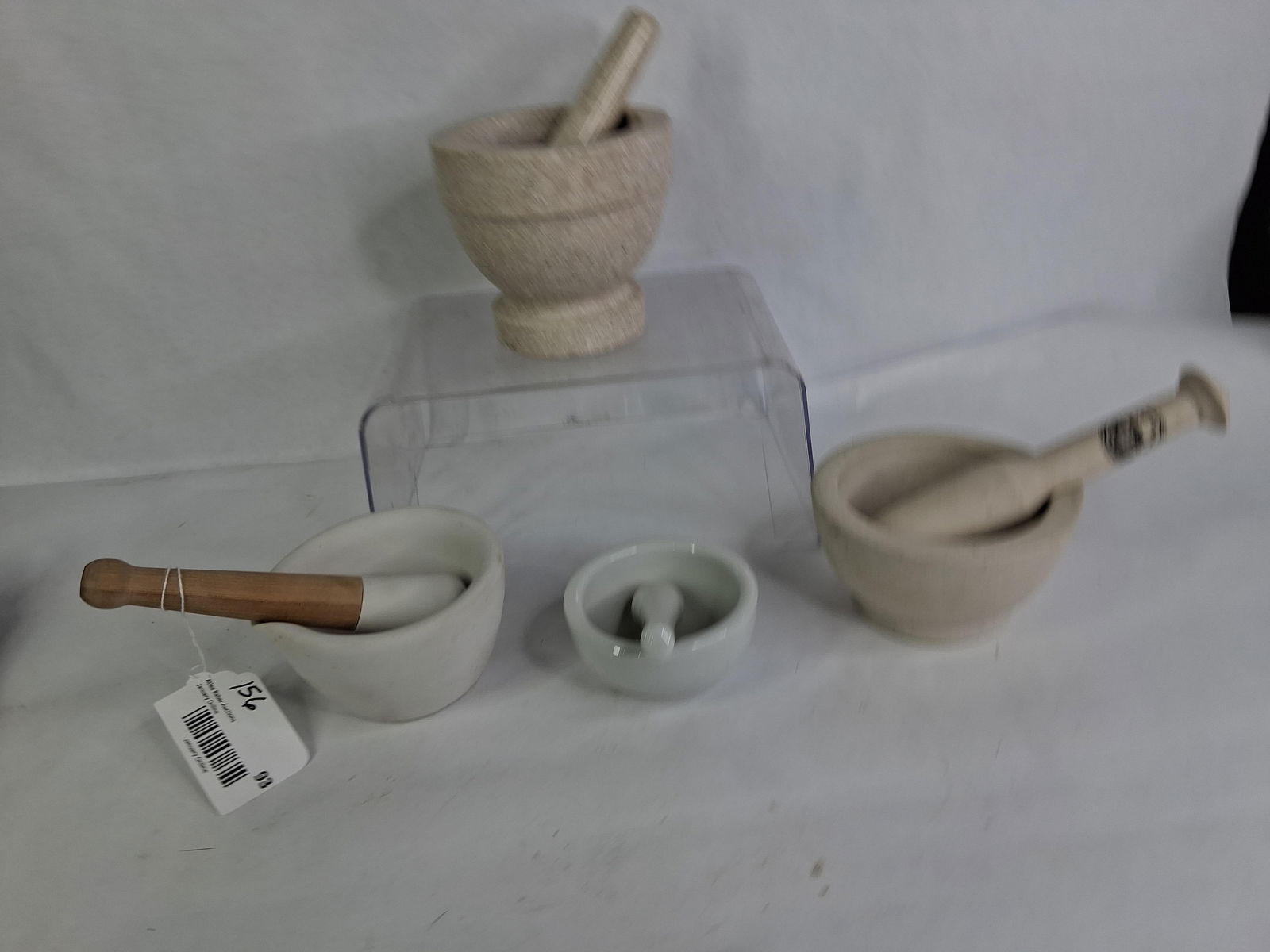 Porcelain, Stoneware, Ceramic and Marble Morter and Pestle Lot of 4 (1 of 9)