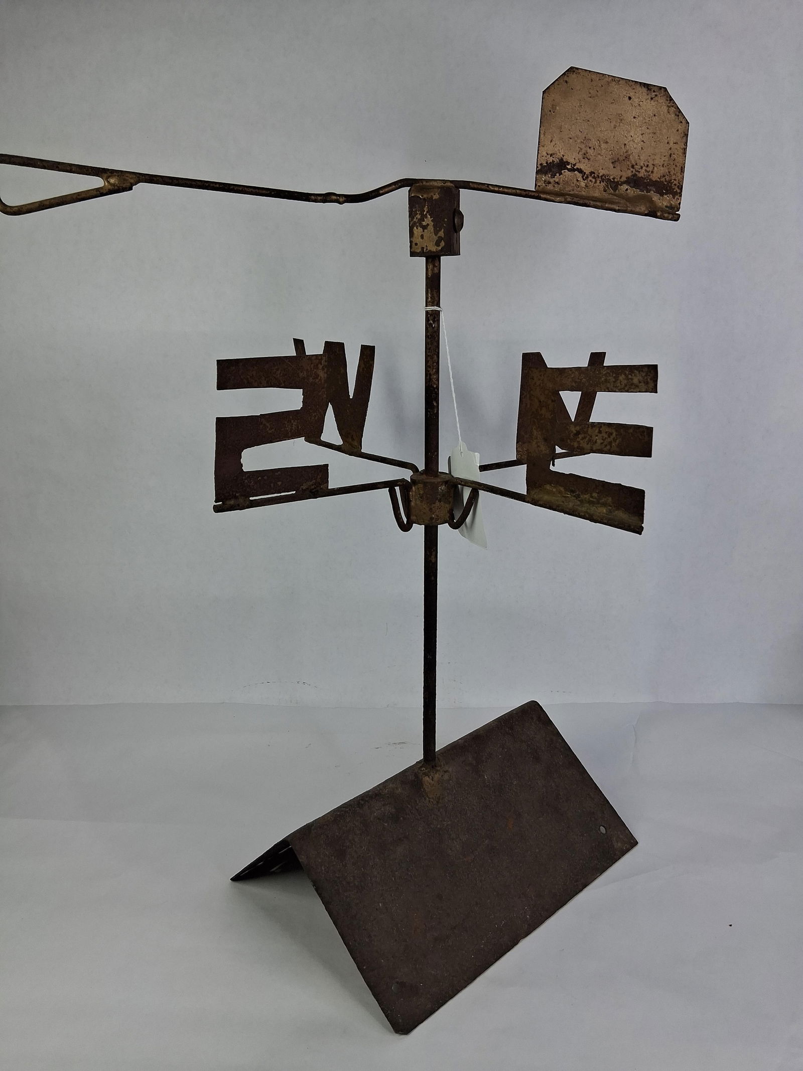 Hand Crafted Weathervane With Directional on Roof Mount Plate: Great early condition with all parts moving freely as should? 22 in. H?