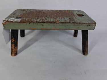 Primitive Painted Wooden Stool