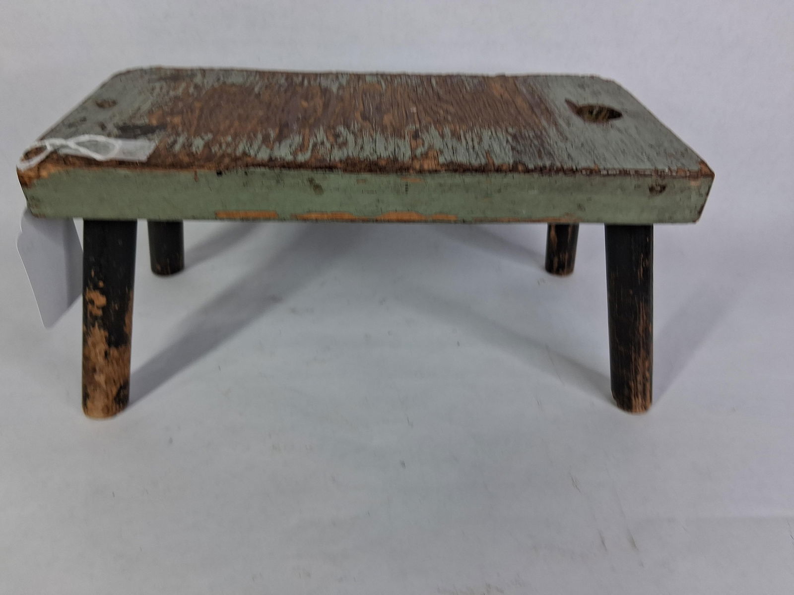 Primitive Painted Wooden Stool (1 of 5)