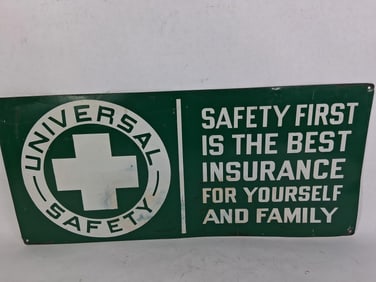 Universal Safety Tin Sign
