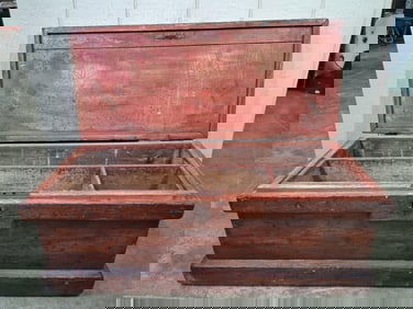 Awesome Restored Coffin Style Carpenters Tool Chest
