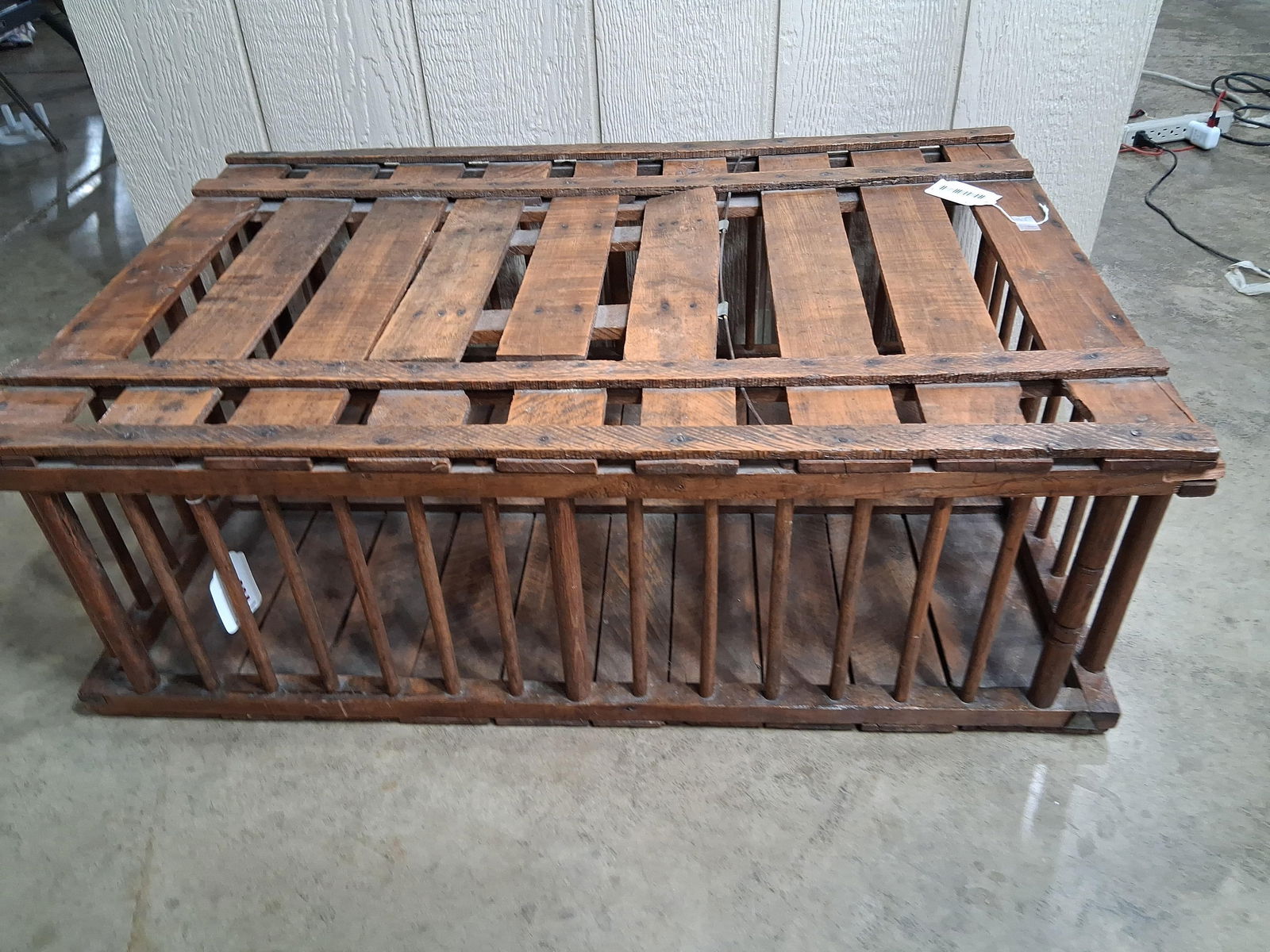 Great Oak Restored Chicken Crate: With a clear varnish, very clean condition. 23x35x12