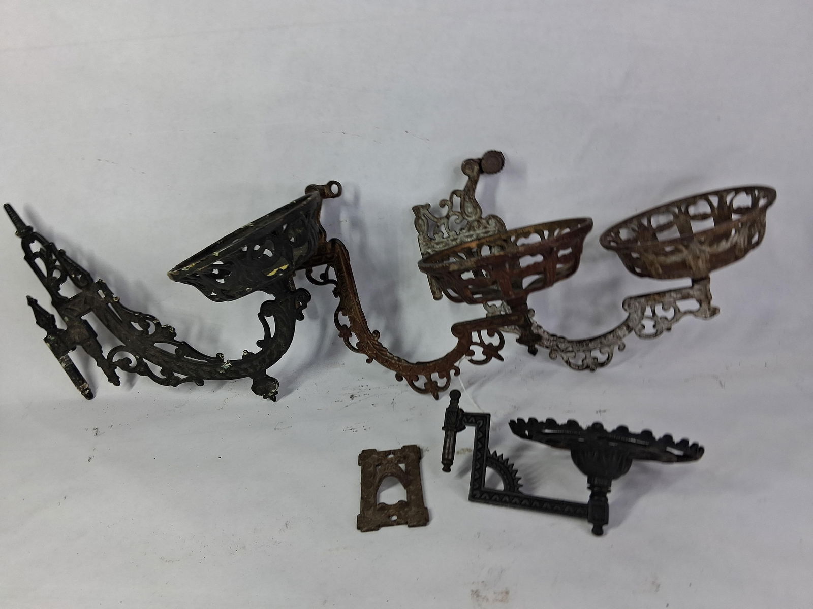 Cast Iron Oil Lamp Holders - 2