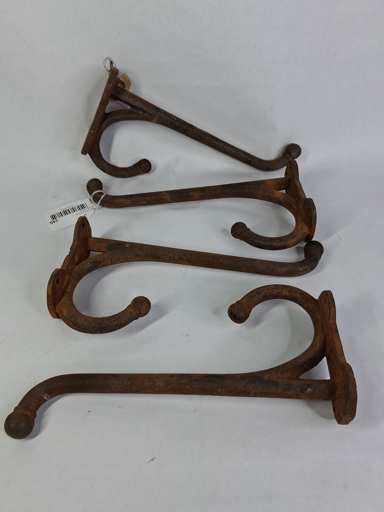 Cast Iron Hooks: Set of 4, each is 11.5 inches 