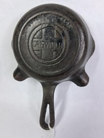 Griswold Small Block Logo Cast Iron Skillet Ashtray w/ Fire Ring