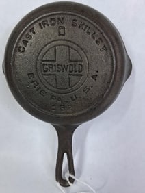 Griswold Small Block Logo No. 0 Cast Iron Skillet w/ Fire Ring