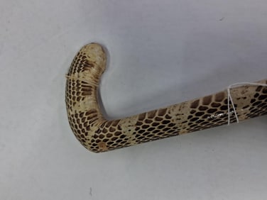Snake Skin Curved Handle Walking Cane