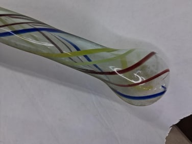 Hand Blown Glass Parade Cane