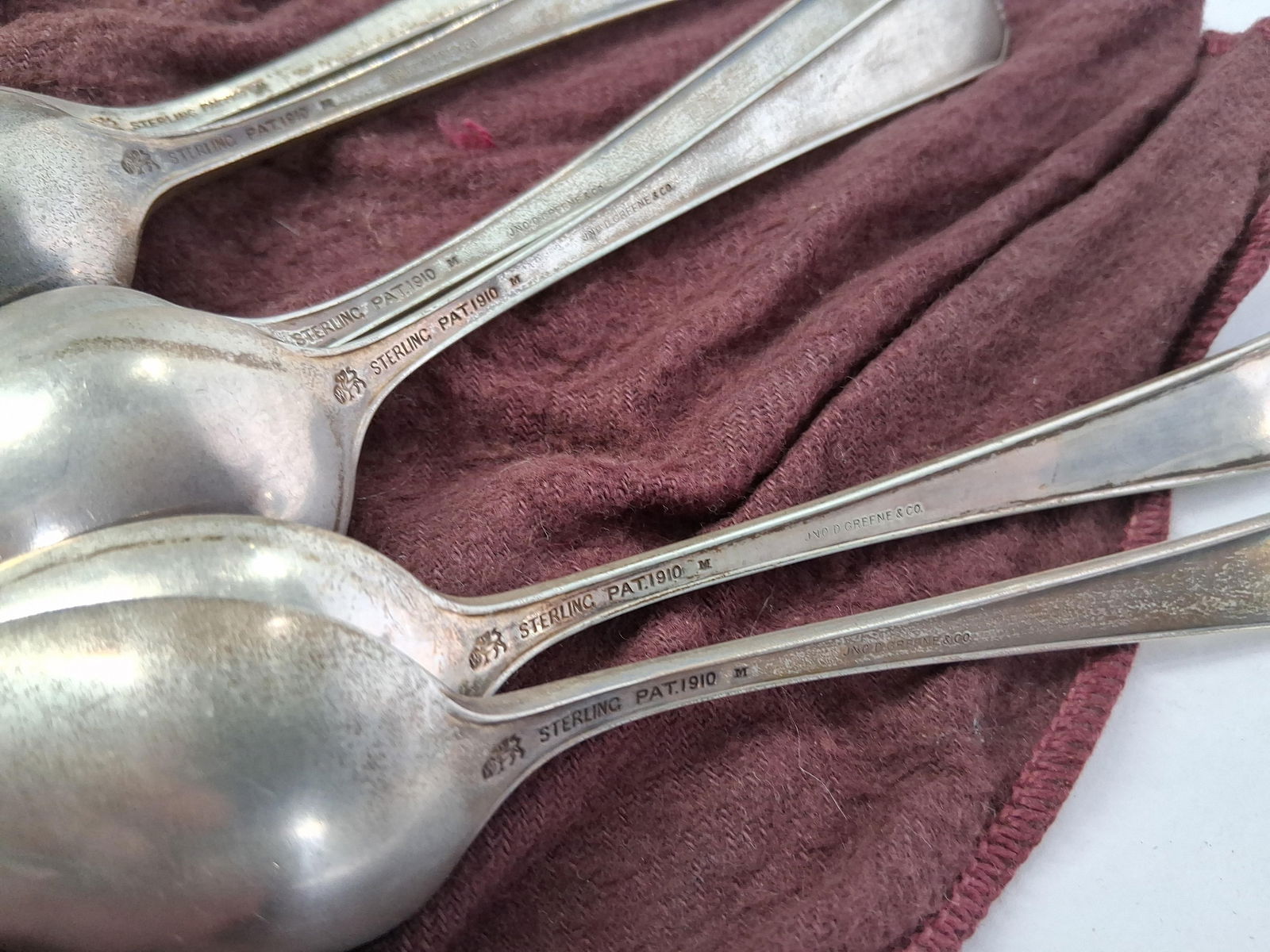 1913 Sterling Silver Monogrammed Flatware - 3