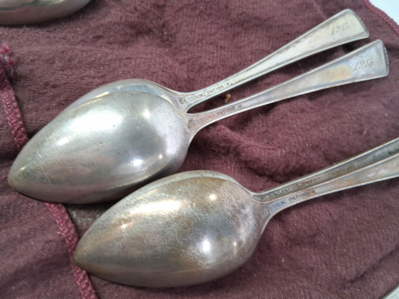 1913 Sterling Silver Monogrammed Flatware - 5