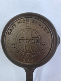 Griswold Small Block Logo Cast Iron No. 0 Skillet w/ Fire Ring