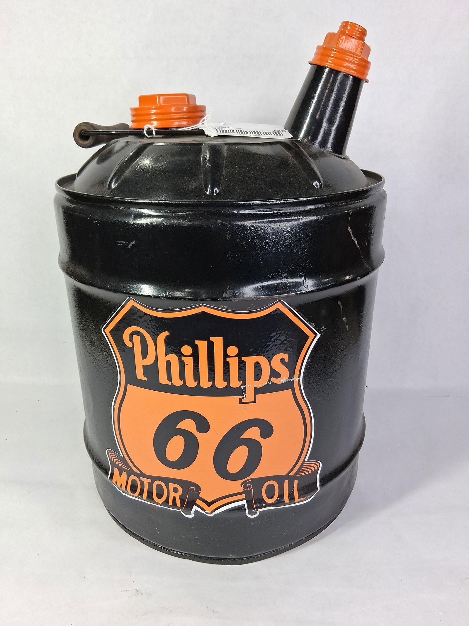 Phillips 66 Restored 5 Gal. Gas/Oil Can w/ Bale Handle and Original Caps (1 of 7)