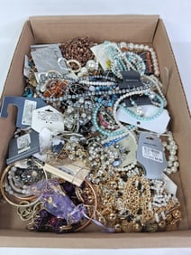 Large Lot of Unsorted Bracelets, Earrings, Necklaces and More