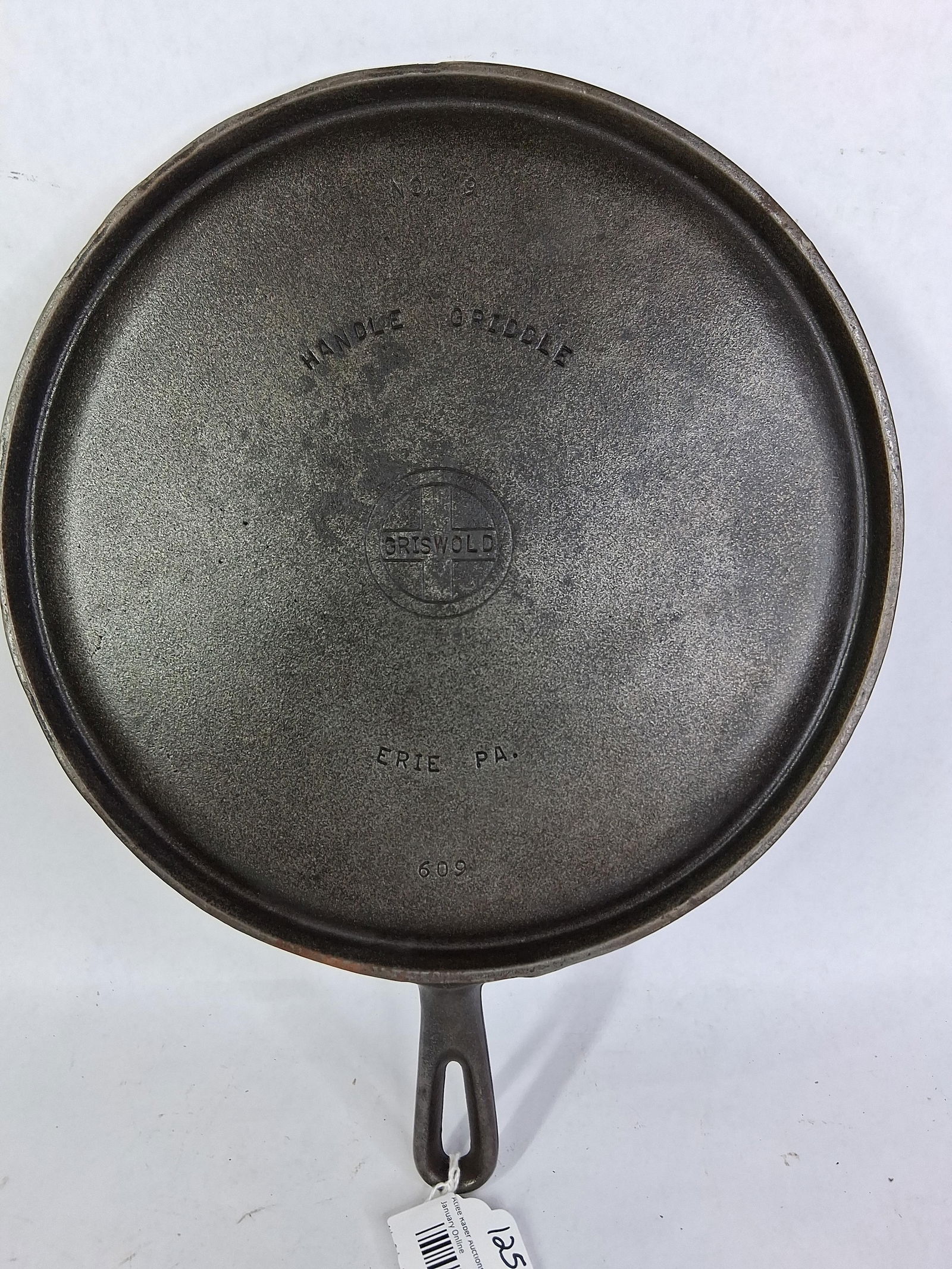 Griswold Small Block Logo Cast Iron No. 9 Handled Griddle Skillet (1 of 4)