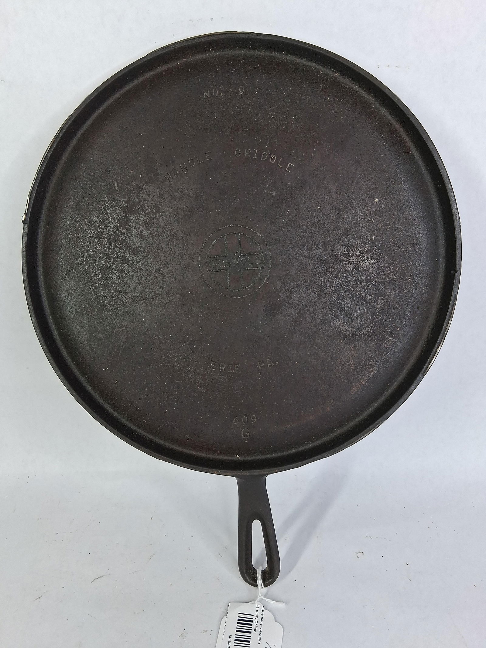 Griswold Small Block Logo Cast Iron No. 9 Handled Griddle Skillet (1 of 2)