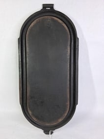 Rare Cast Iron Unmarked Sportsman Brand Oval Handled Fish Fryer