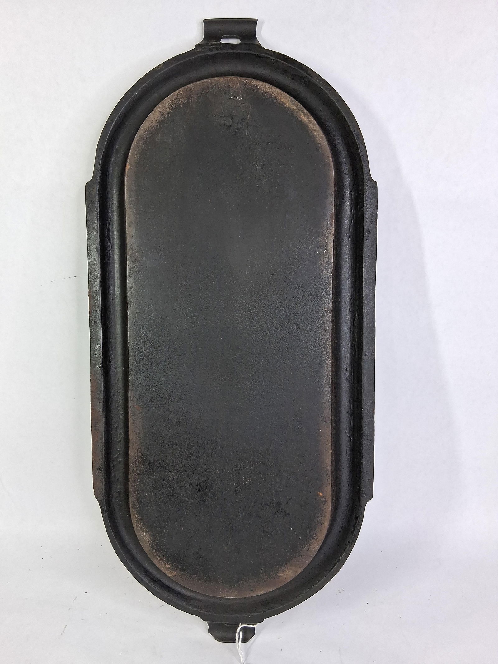 Rare Cast Iron Unmarked Sportsman Brand Oval Handled Fish Fryer (1 of 5)