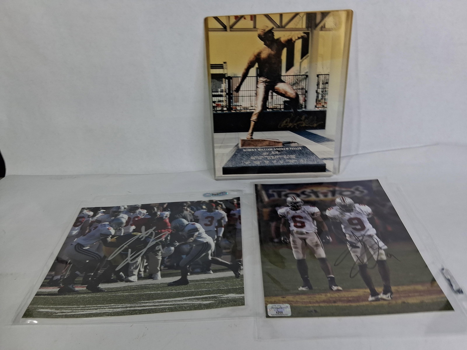 Ohio State Donte Whitner Autographed Photos & Cleve. Indians Bob Feller Autographed Photo (1 of 8)