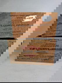 Western Cartridge Company Xpert Wood Shipping Crate Lot of 2