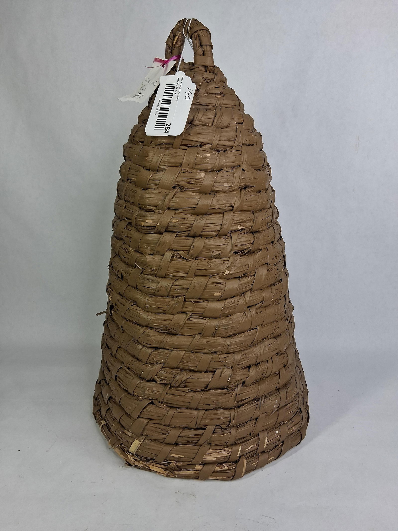 Natural Palm Hand Woven Painted Bee Skep (1 of 4)