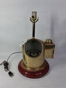 Nautical Brass Ship Binnacle Electrified Table Lamp