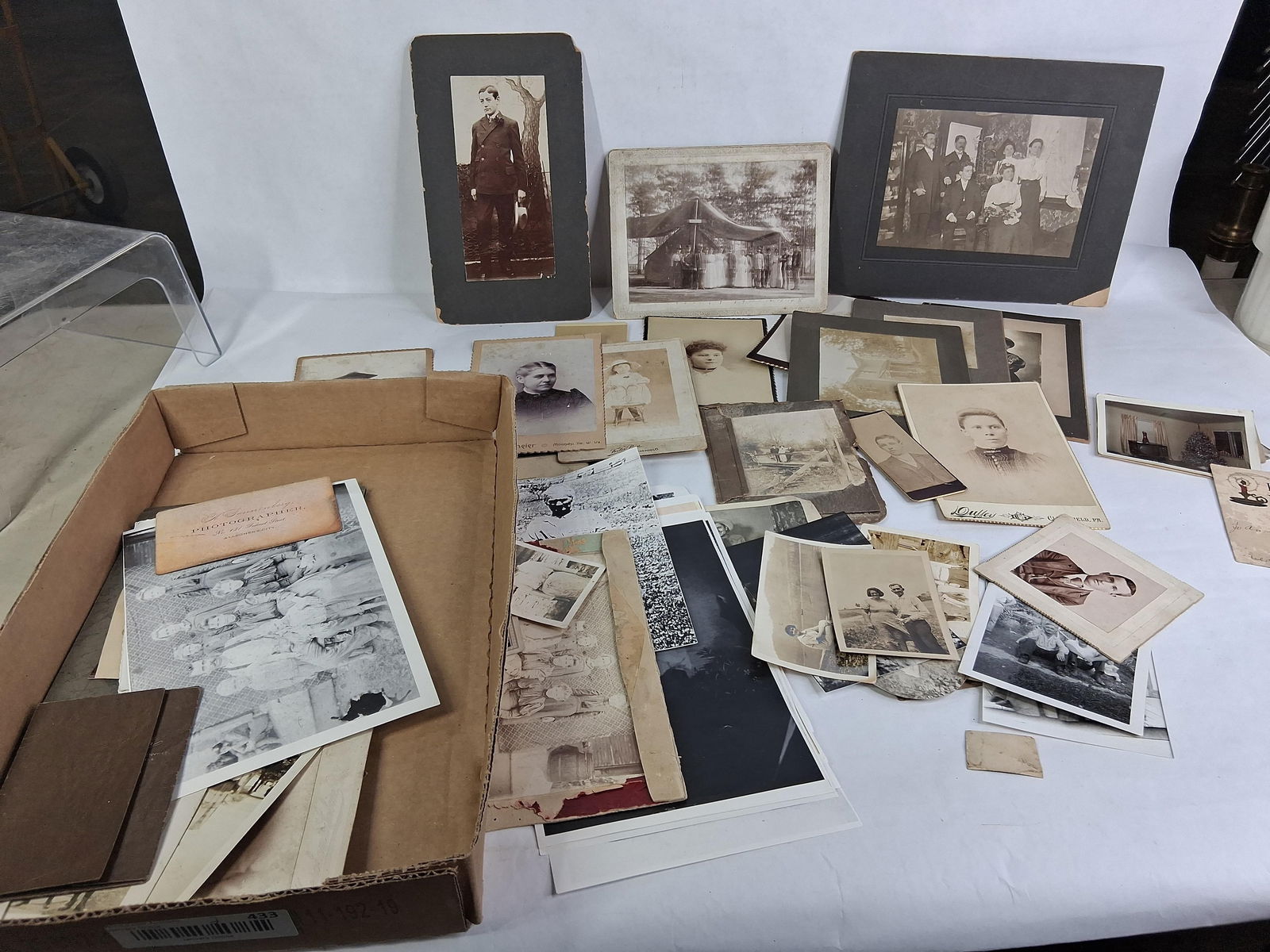 Early Photograph Lot Inc. Cabinet Cards and More: This lot is loaded as seen in photos 
