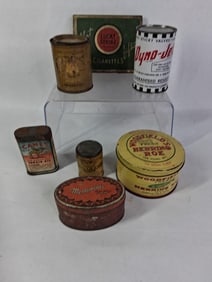 Early Advertising Tins Inc. Camel, Lucky Strike, Woodfields, Scotch, Dyno Jet, Phillip Morris