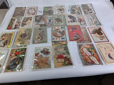 Great Graphical Thanksgiving Post Card Lot Dating to 1905