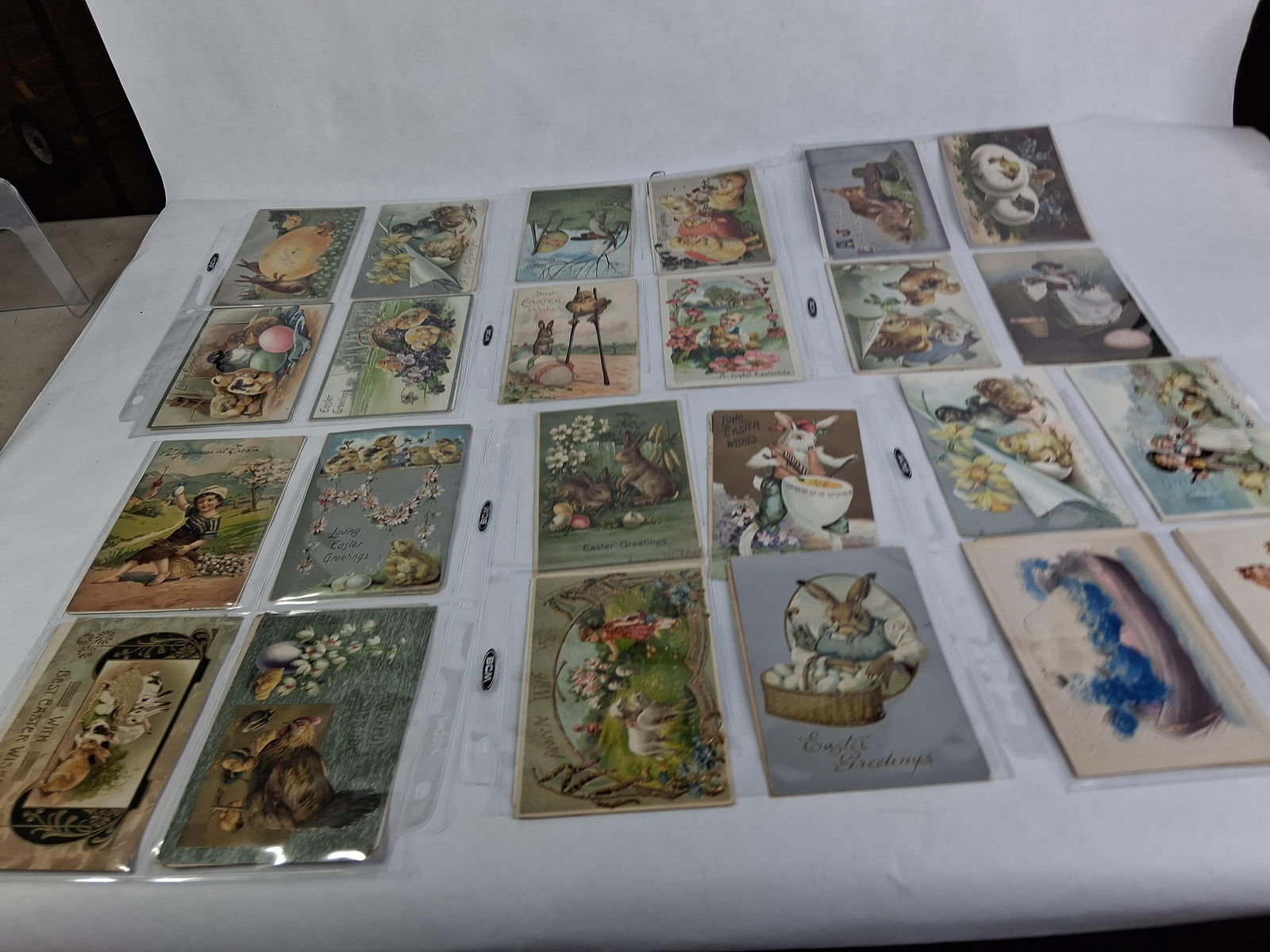 1908-1914 Graphical Easter Post Cards w/ Most Being Postmarked: great early condition with wonderful color and graphics 