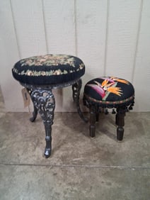 Victorian Needlework & Cast Stools