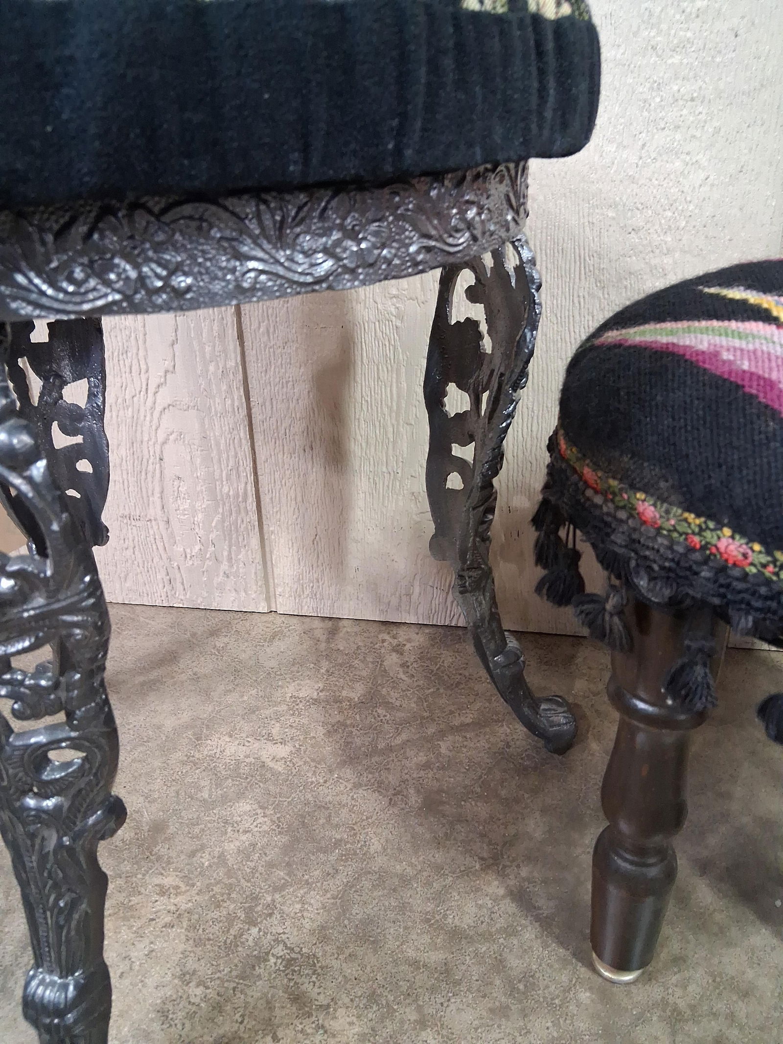 Victorian Needlework & Cast Stools - 3