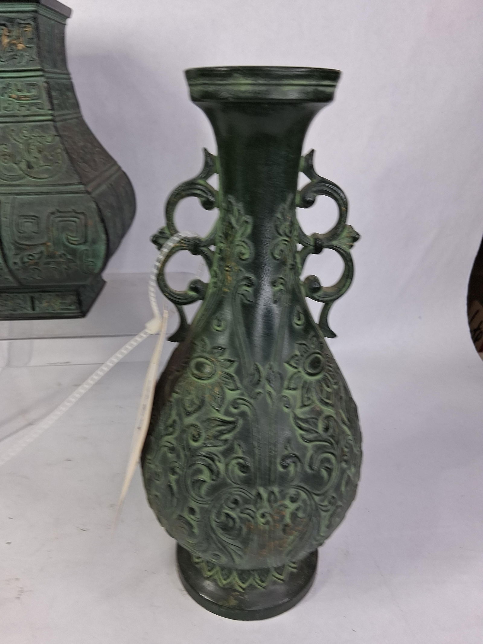 Decorated Asian Bronze Vases - 4