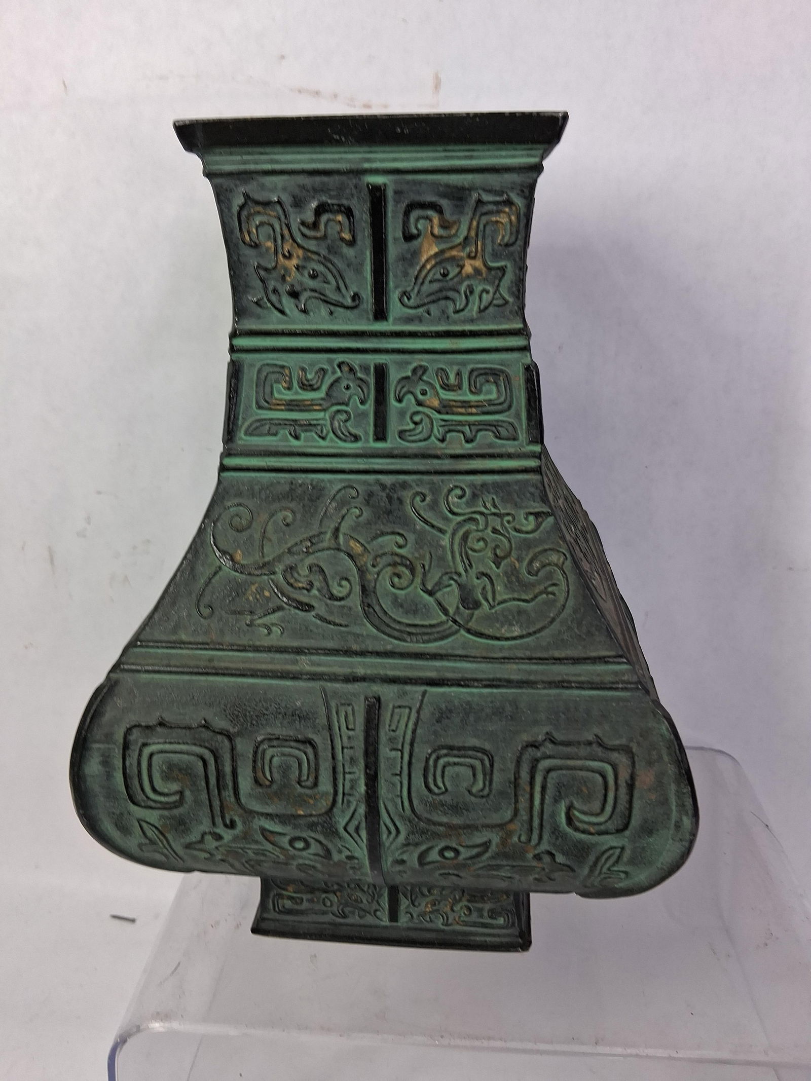 Decorated Asian Bronze Vases - 5