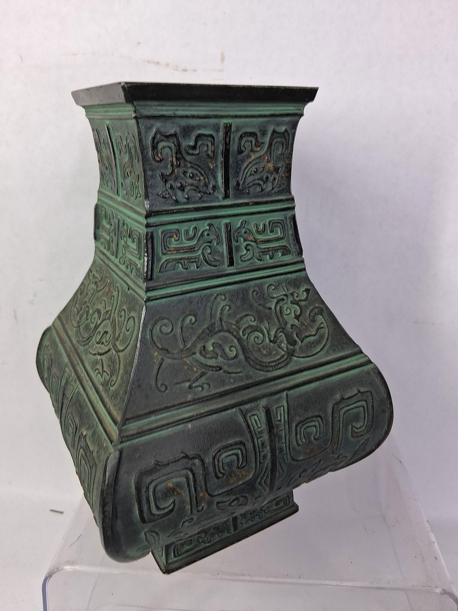 Decorated Asian Bronze Vases - 7