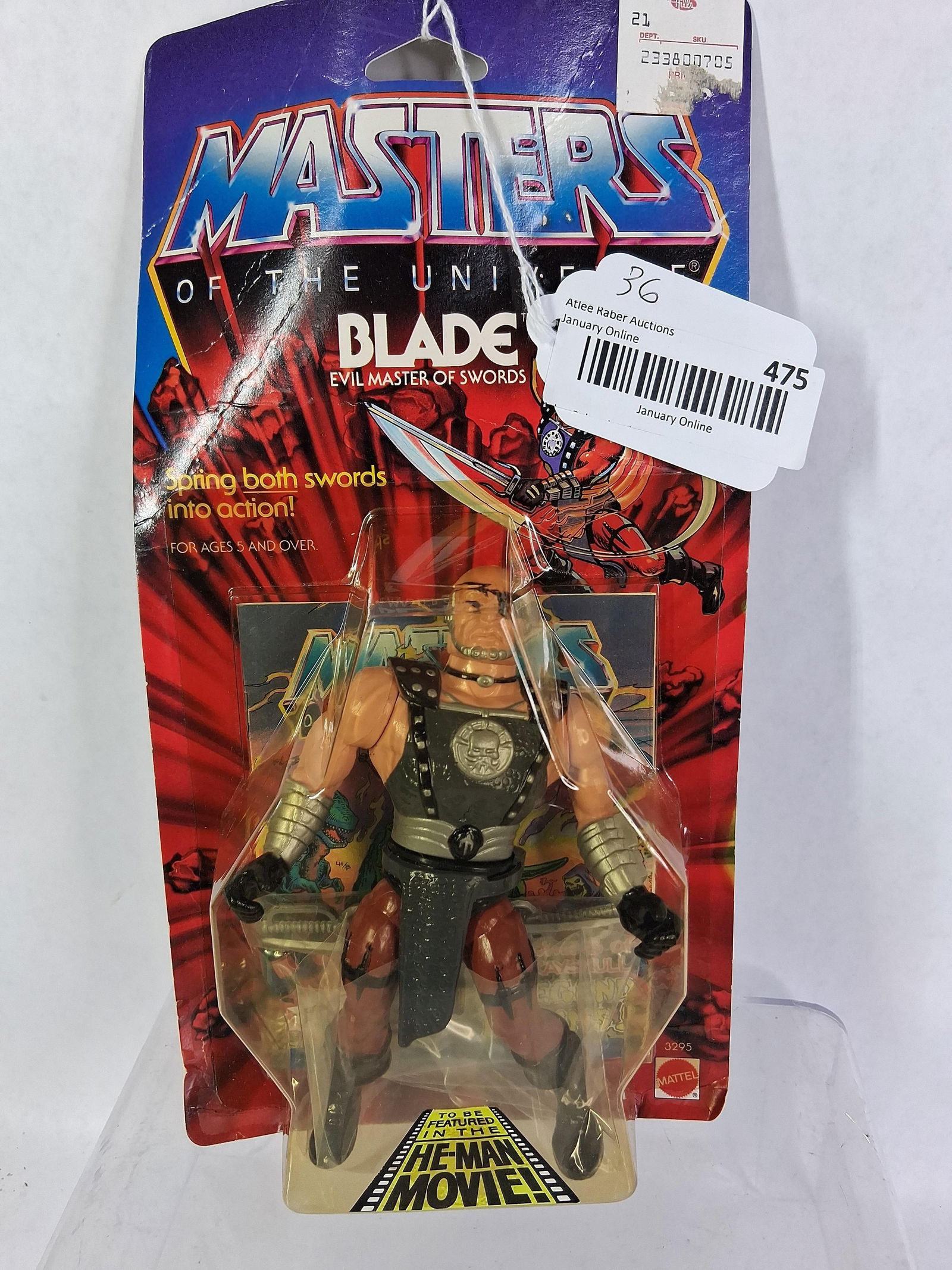 Masters of the Universe Blade Action Figure: Mattel dated 1986. from the He-Man movie series 
