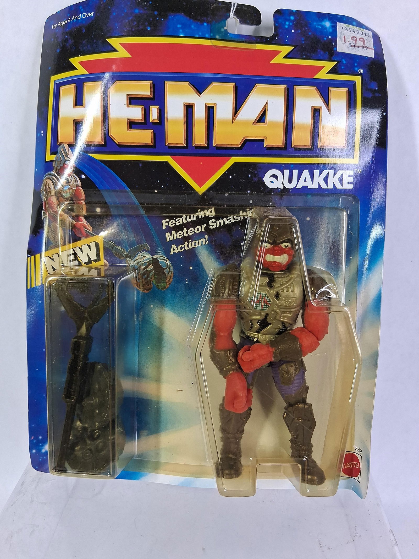 He-Man Quakke Action Figure: In original packaging. by Mattel, dated 1990