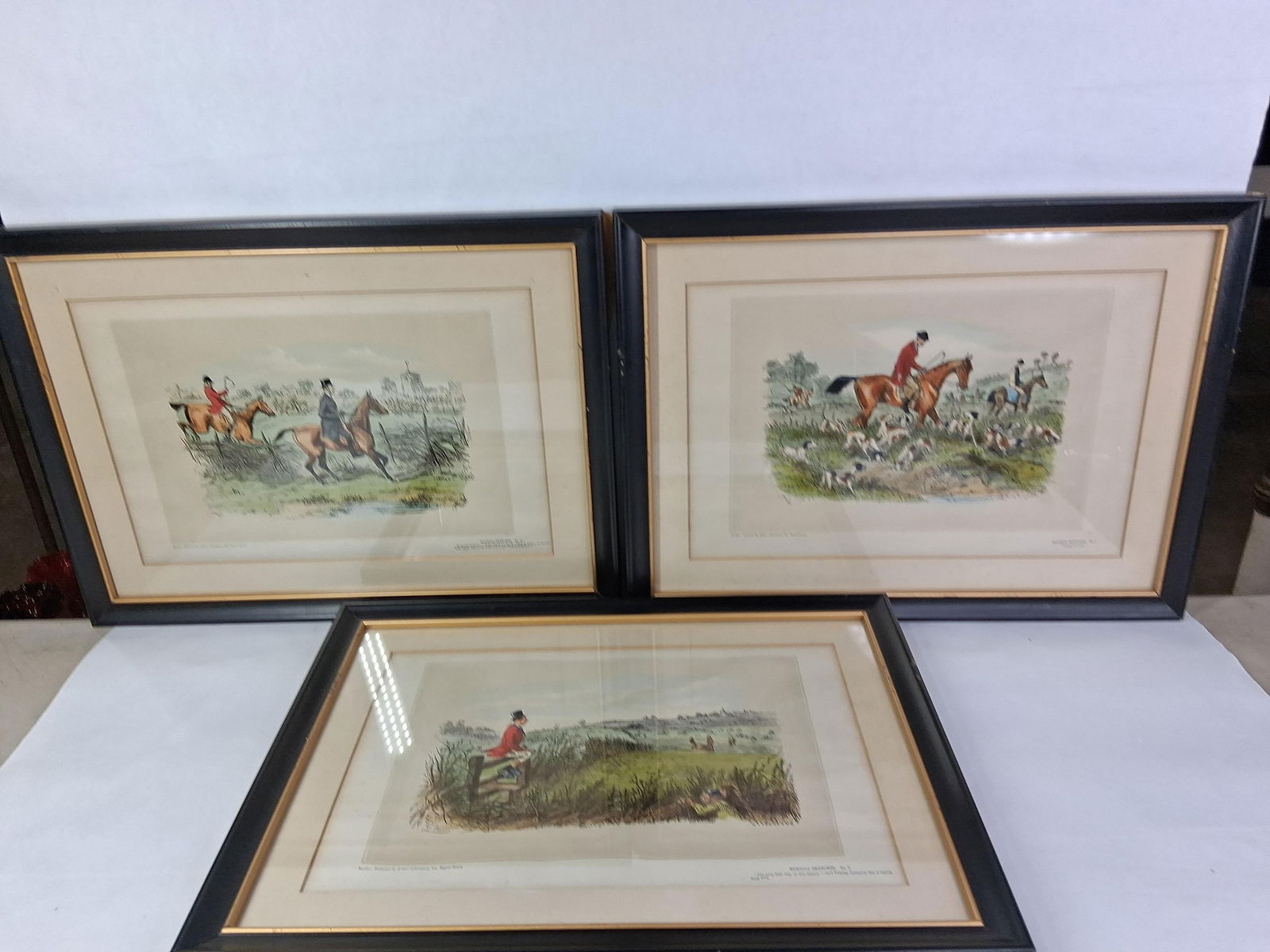 3 Framed Hunting Scene Prints (1 of 10)