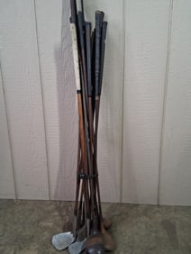 Old Wooden Golf Clubs and Putters