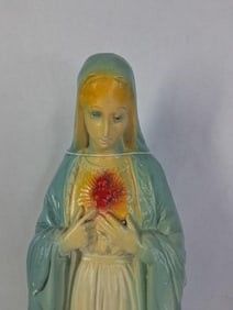 Chalkware Immaculate Heart of Mary Statue