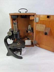 Zeiss Microscope In Original Dovetailed Case