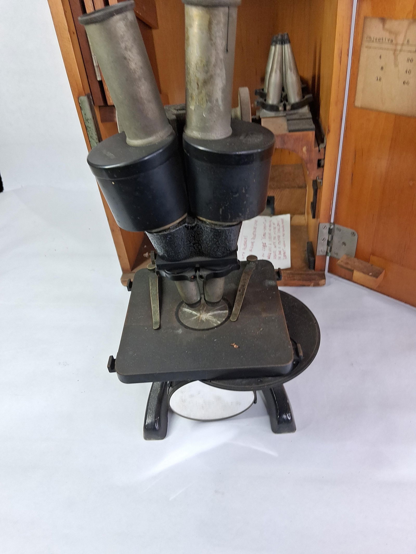 Zeiss Microscope In Original Dovetailed Case - 4