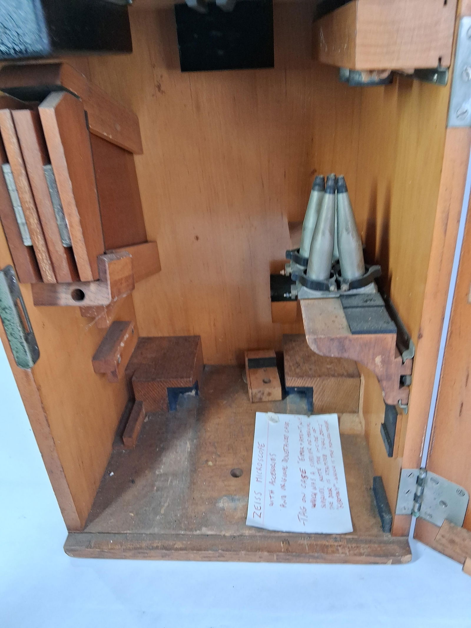 Zeiss Microscope In Original Dovetailed Case - 7