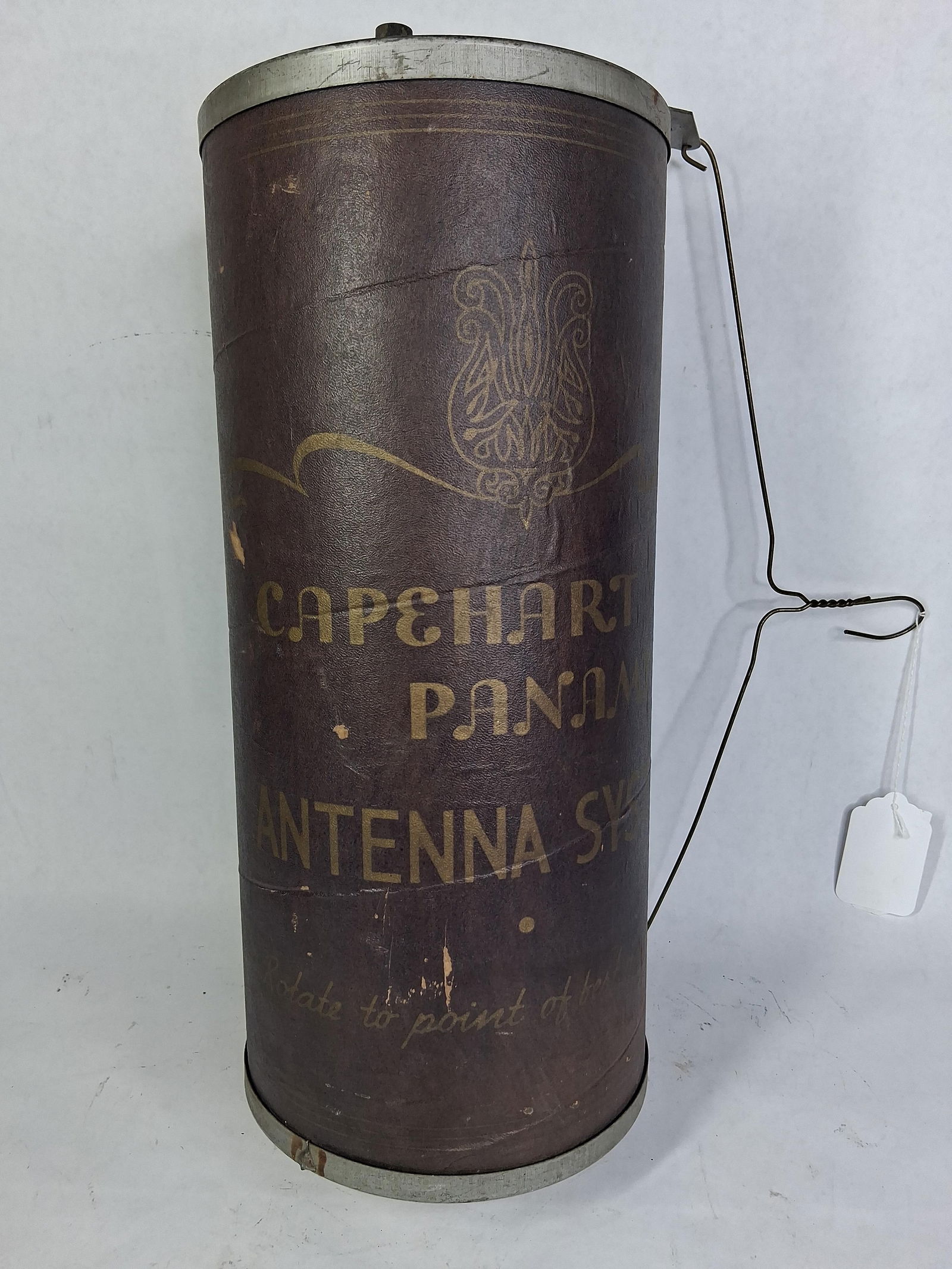Capehart Panamuse Antenna System Component: Cardboard body with metal ends. 16 inches tall
