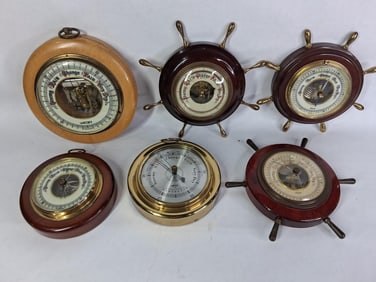 Great Lot of Ships Wheel and Other Barometers