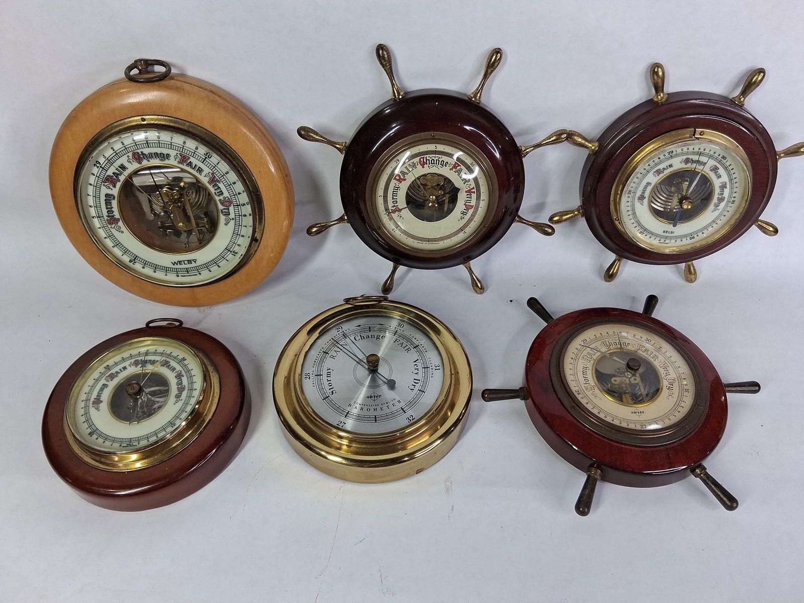 Great Lot of Ships Wheel and Other Barometers (1 of 9)