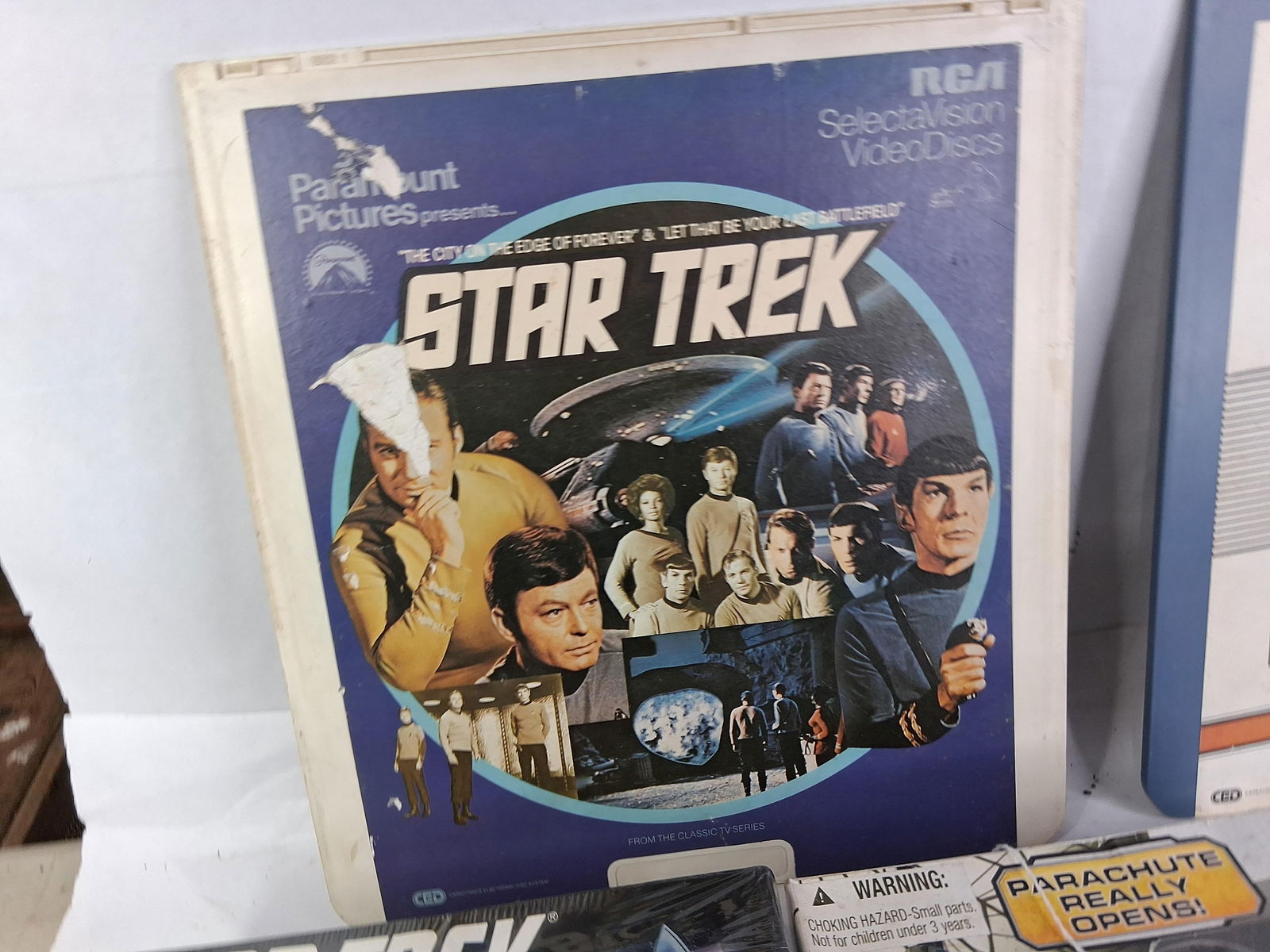 AMT Star Trek Model Kit, GI Joe Paratrooper Action Figure & Star Trek/Superman Video Discs - 4