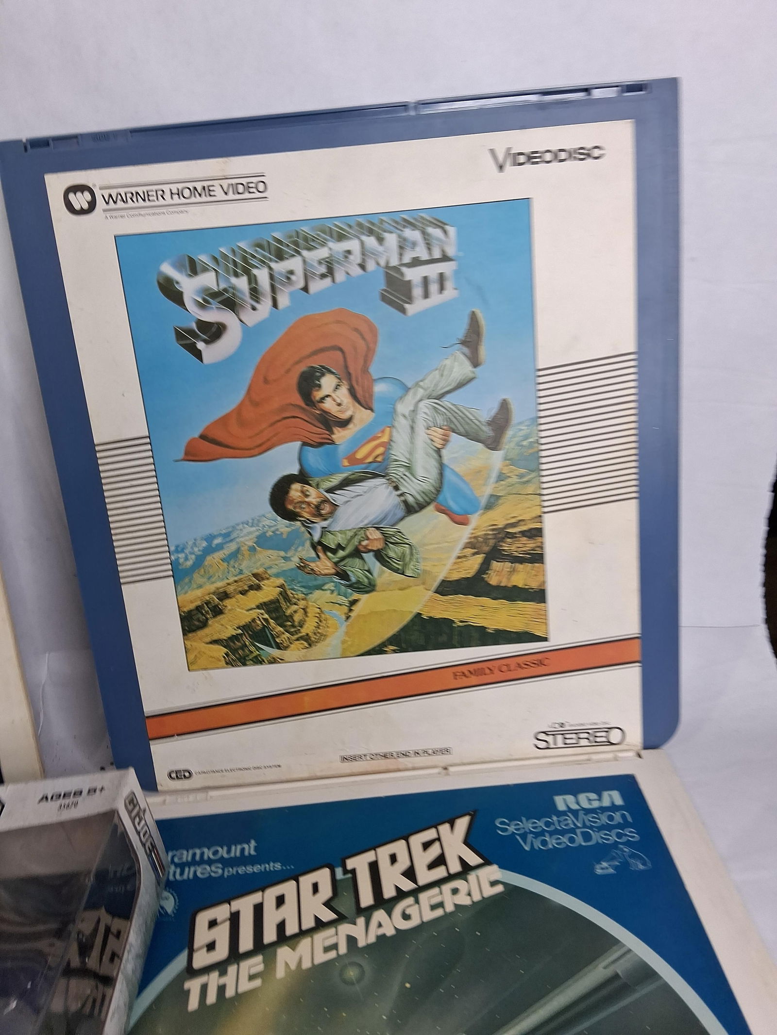 AMT Star Trek Model Kit, GI Joe Paratrooper Action Figure & Star Trek/Superman Video Discs - 5