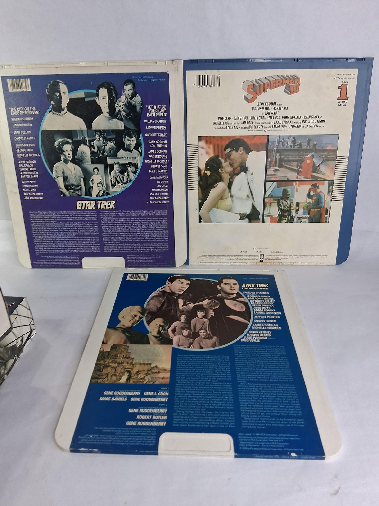 AMT Star Trek Model Kit, GI Joe Paratrooper Action Figure & Star Trek/Superman Video Discs - 8